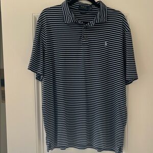 Polo by Ralph Lauren Men's Navy and Light blue Striped Shirt